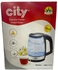 City Electric Glass Kettle 2.2 Liters/ Blue