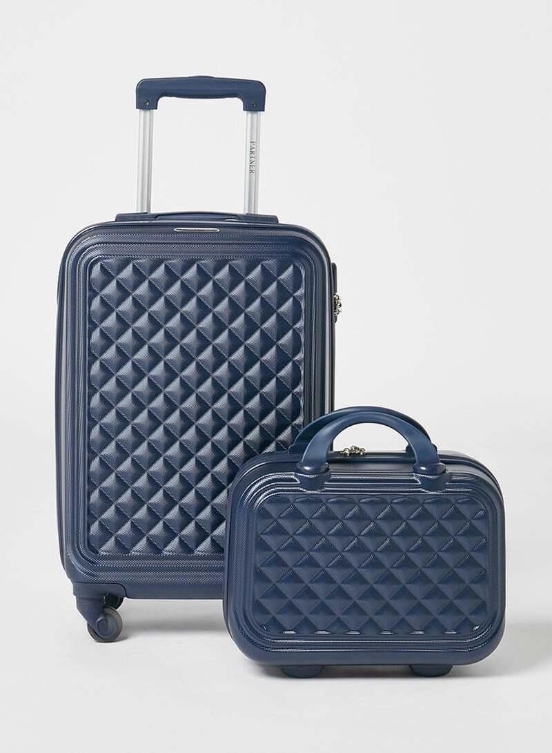 Partner 2-Piece Cabin Luggage Trolley And Beauty Case Set, Blue