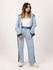 Shechick Two-Tones Blue Hoodie Tracksuit Set