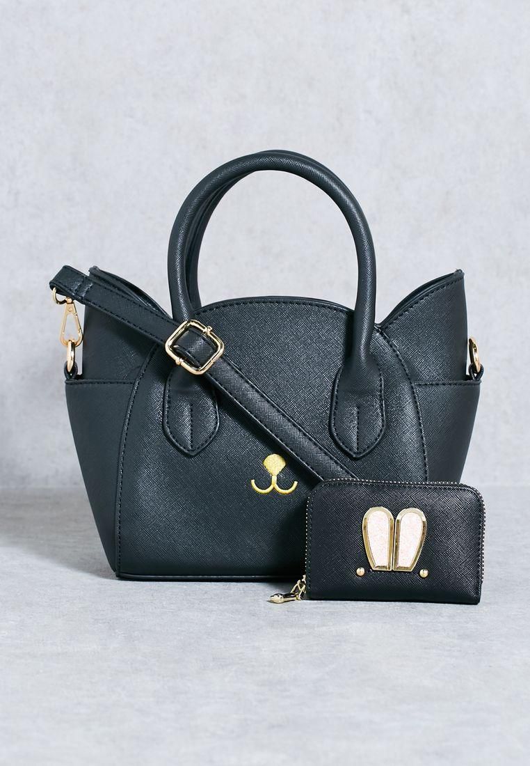 Structured Satchel + Bunny Ears Purse