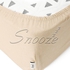Snooze Fitted Jakared Microfiber Bed Sheet - Beige (flowery Design) + Free Pillowcase