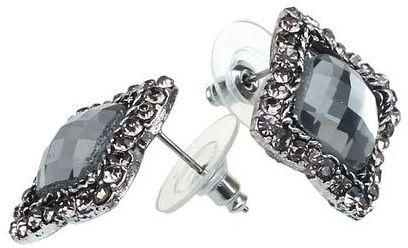 Eissely 1 Pair Womens Luxury Elegant Gray Rhinestone Ear Stud Earrings Jewelry