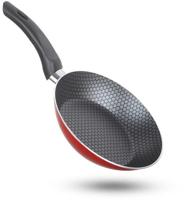 Get Trueval Teflon Frying Pan, 20 cm - Red with best offers | Raneen.com
