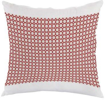 Large And Small Circles Printed Bed cover Red/White 40x40centimeter