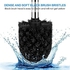 Stainless Steel Bathroom Toilet Brush and Holder, Toilet Brush with Stainless Steel Long Handle, Toilet Brush with Durable Scrubbing Brush and Inner Container for Easy Clean,BLACK
