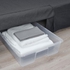 NYHAMN 3-seat sofa-bed, With foam mattress Naggen/dark grey - IKEA