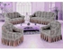 Set of 4, Turkish model, four pieces, 1 sofa cover three seater and 1 sofa cover 2 seats and 2 chairs, Cafe Karoat color