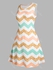Plus Size Zigzag Trapeze Midi Dress - 2xl