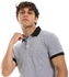 Andora Matching Collar & Sleeves Band Polo Shirt - Grey & Black
