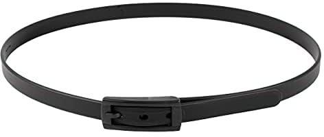 Tie-Ups Black Plastic Belt For Unisex