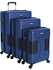 TACH Connectable 3 Pcs Luggage Set | 20, 24 & 28" Spinner Luggage with TSA Locks | Patented Built-In Connecting System Easily Links 6 Bags (Set of 3, Midnight Blue)