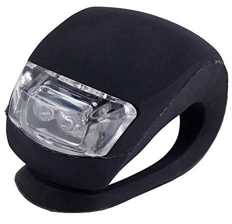 Generic LED Bicycle Bike Cycling Silicone Head Front Rear Wheel Safety Light Lamp (Black)