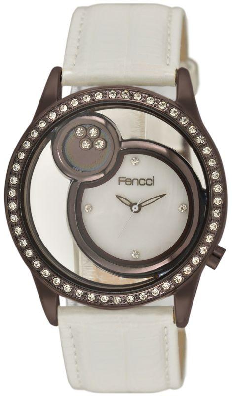 Fencci Watch for Women , Analog , Leather Band , White , 13F027F070329W