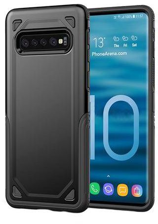 Rugged Armor Case Cover For Samsung Galaxy S10 Black