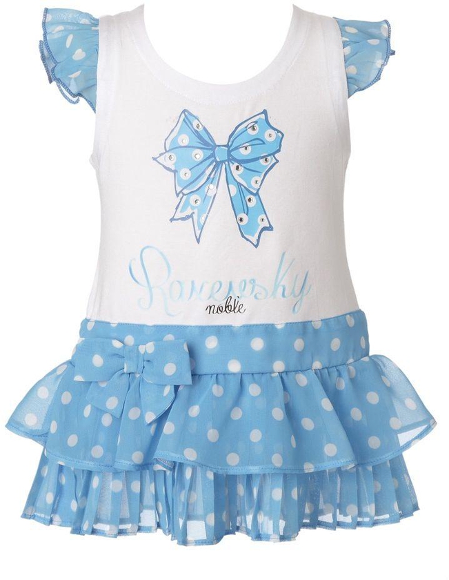 Mini Raxevsky DRESS for Girl, Sky Blue, 18months
