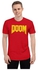 تيشيرت بتصميم "Doom" أحمر