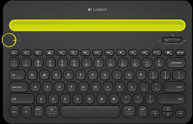 Logitech K480 Bluetooth Multi-Device Keyboard, Black - 920-006366