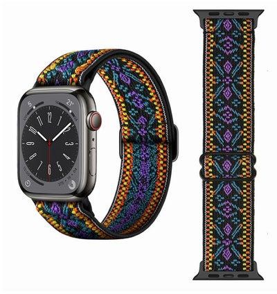 Funky Adjustable Braided Solo Replacement Band for Apple Watch 41/40/38mm Series 9/8/7/6/5/4/SE