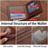 Fashion Men's Short Wallet Lozenge Pattern Billfold Business Casual Wallet - Brown