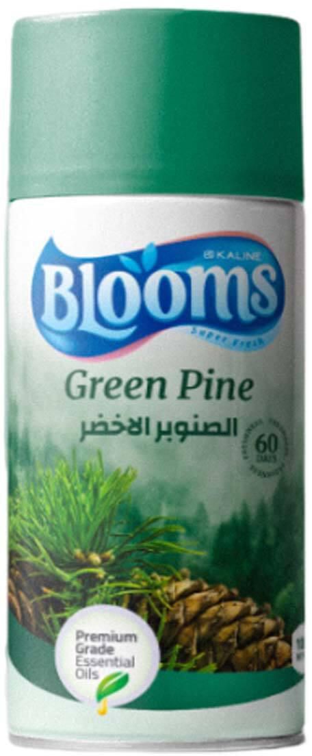Blooms Air Freshener Replacement with Green Pine Scent - 250 ml