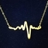 Generic Copper necklace - heartbeat -gold