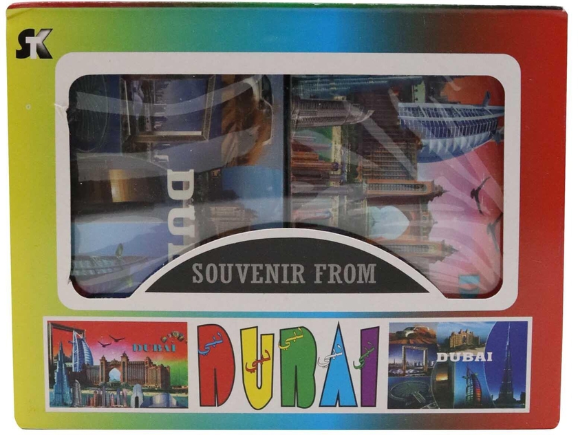 STK Souvenir From Dubai Themed Playing Card Set Multicolour 2 PCS
