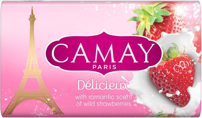 Camay Delecieux Bar Soap with Romantic Scent of Wild Strawberries - 80 gm