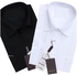 Generic 2 Pack - Slim Fit Formal Long Sleeved Shirts - Black & White