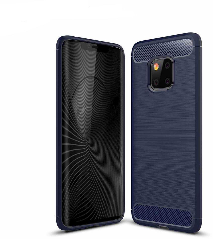 Huawei Mate 20 Pro / Mate20 Pro case Carbon Brushed Soft TPU Shockproof cover - Navy