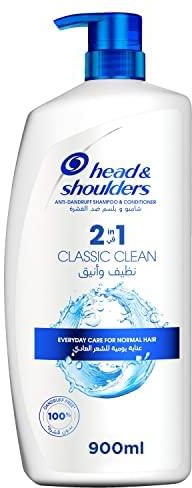 Head & Shoulders 2in1 Classic Clean Anti-Dandruff Shampoo & Conditioner for Normal Hair, 900 ml