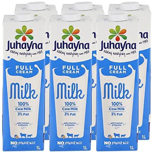 Juhayna Liquid full cream milk 1 liter, set of 6