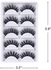 3D False Eyelashes, 3D Faux Mink Fake Eyelashes Handmade Dramatic Thick Crossed Cluster False Eyelashes Black Nature Fluffy Long Soft Reusable,Style 1 (5 Pairs)
