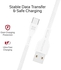 Promate USB-C Fast Charging Cable, Universal USB to Type-C 2A Fast Charge 1.2m Cable with 5Gbps Data Transfer Speed and Anti-Break Long Bend Lifespan for Type-C Smartphones, Tablets, PowerBeam-C White