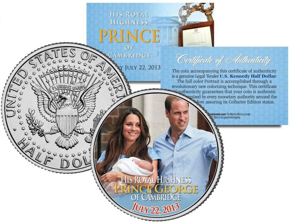 Half US dollar special birth of Prince George of Cambridge Royal dollar baby
