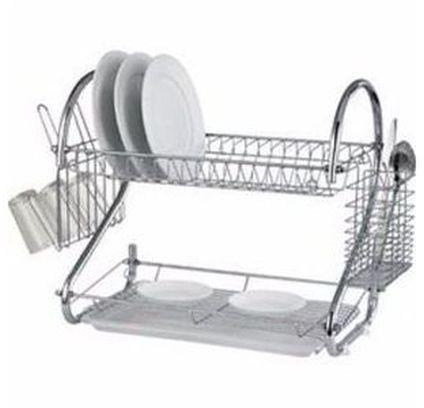 Plate Rack /Dish Drainer 2 Layers- Silver