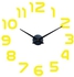 ساعة حائط كوارتز كبيرة ثلاثية الأبعاد من الأكريليك يمكنك لصقها بنفسك 002 ذهبي