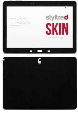 Premium Vinyl Skin Decal Body Wrap for Samsung Note 10.1 SM P600 2014 Brushed Black Metallic
