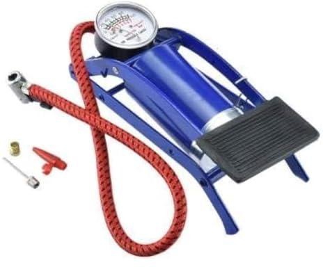 M-SIS Portable Foot Pump for Car |Foot Pump for Bike and Cycle with Pressure Gauge|Air Pump for Cycle and Bike and Car Manual || Pedal Inflator Single Barrel Cylinder Air Inflation Pump