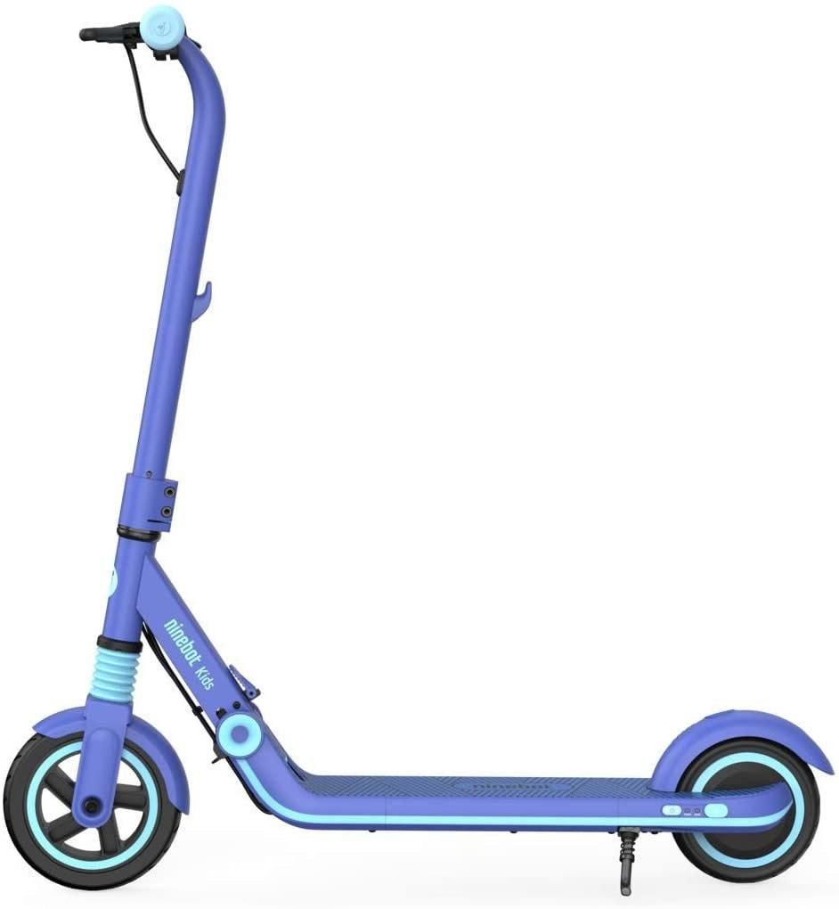 Ninebot Segway E8 Folding Electric Scooter for Kids 130W Motor 14km/h Max Speed 2550mAh/55.08Wh Battery BMS aluminum alloy Frame BMS TPR Handlebar up to 10KM Range (Blue)