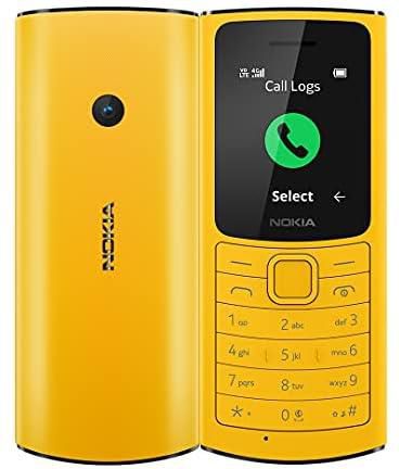 Nokia 110 4G with Volte HD Calls, Up to 32GB External Memory, FM Radio (Wired & Wireless Dual Mode), Games, Torch | Yellow 110 DS-4G