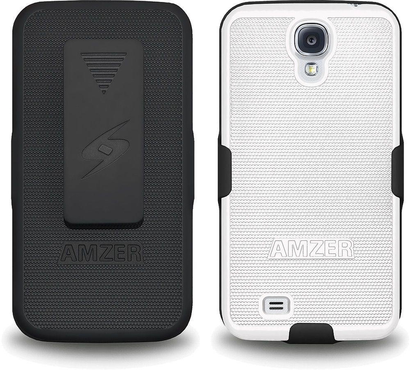 Amzer Shellster Case Cover for Samsung Galaxy S4 - Black/White