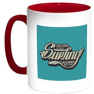 Old Slogans Printed Coffee Mug Red/White 11ounce