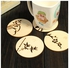 Generic Carved Wood Wooden Mug Holder Coaster Coffee Tea Drinks Cup Mat Coasters Natural [bamboo]