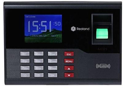 Realand A-C121 - TFT Biometric Fingerprint Time Attendance Clock Recorder EU Plug - Black
