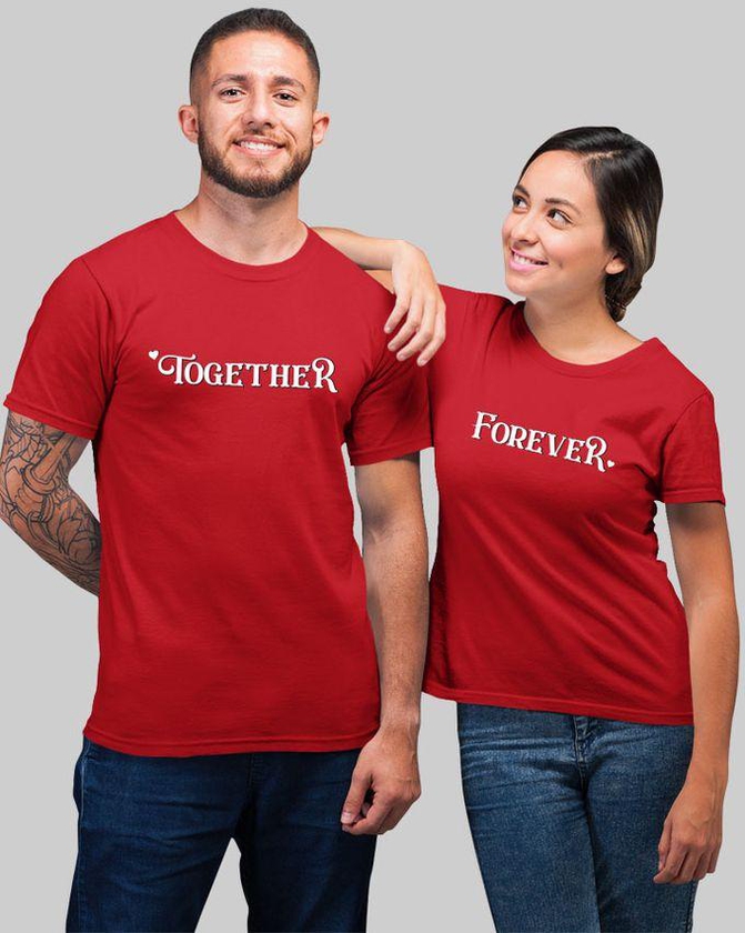 Together Forever Couples T-shirt - Red