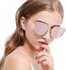 Classic Mirror Cat Eye Sunglasses in Rose Gold