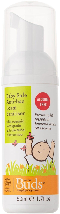 Buds Baby Safe Anti-Bac Foam Sanitiser BEO 50ml