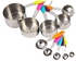 10-Piece Measuring Cup Set Silver/Pink/Blue 10x 250,125,80,50,30,7.39, 3.69,14.78ml