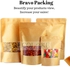 Ecolike 50 pieces Ziplock Kraft Window Cookies Bakery Gift Paper Packing Bag