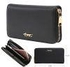 Ait Bag Women's Single Zip Around Synthetic Leather Clutch Organizer Wallet